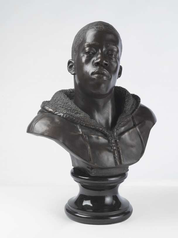 Kehinde Wiley Houdon Paul-Louis, 2012 Bronze with polished stone base 34 x 26 x 19 in (86.4 x 66.0 x 48.3 cm) Collection of the Brooklyn Museum, New York; Frank L. Babbott Fund and A. Augustus Healy Fund, 2012.51
