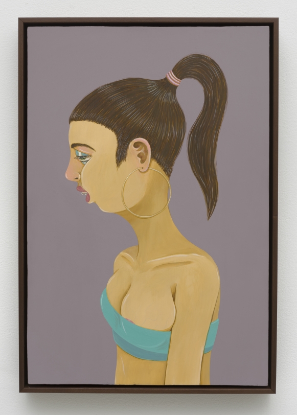 Ed Templeton Girl With Braces, 2017 Acrylic on panel 21 x 14 in (53.3 x 35.6 cm); framed: 22 x 15.12 in (55.9 x 38.4 cm)