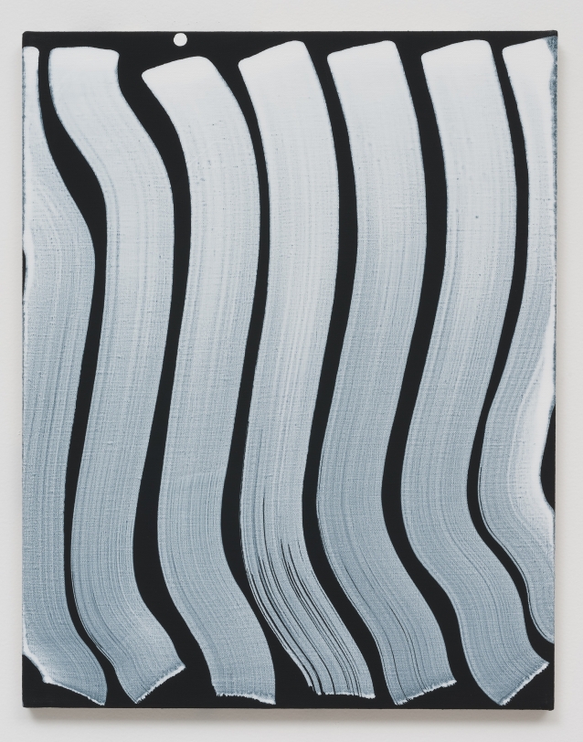 Michael Dopp Untitled (Strokes, White on Black), 2013