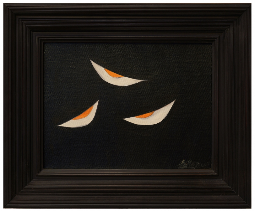 Zhao Zhao Preserved Duck Eggs #1, 2016 Oil on linen 10.6 x 13.8 in (27 x 35 cm); framed: 16.14 x 19.7 in (41 x 50 cm)