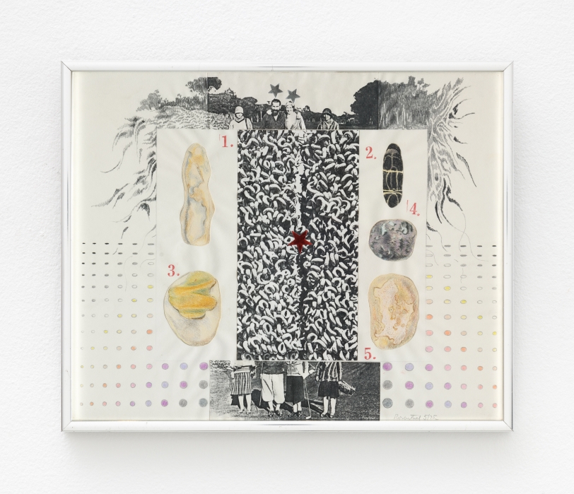 Rachel Rosenthal, 5 Decades, 1975, Mixed Media collage, 11.75 x 14.25 in