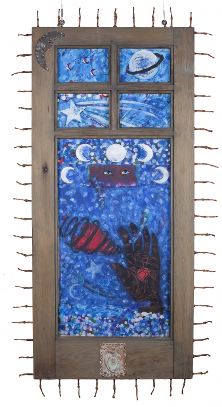 Betye Saar Memory Window for Anastacia, 1994 Mixed media assemblage 38 x 19 x 2 in (96.5 x 48.3 x 5.1 cm)