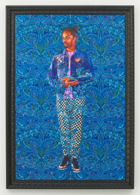 Kehinde Wiley Portrait of Jordan Phillips II, 2020 Oil on linen 96.1 x 64 in (244.1 x 162.6 cm)