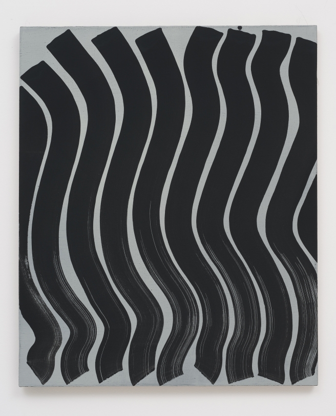 Michael Dopp Untitled (Strokes, Black on Grey), 2013