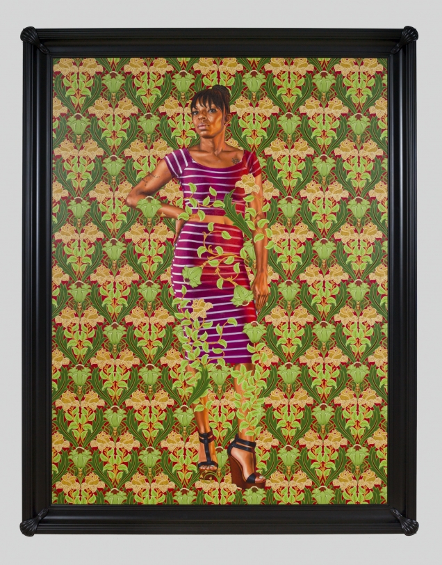 Kehinde Wiley Portrait of a Florentine Nobleman, 2018 Oil on linen 96 x 72 in (243.8 x 182.9 cm) Collection of Crystal Bridges Museum of American Art, Bentonville, Arkansas