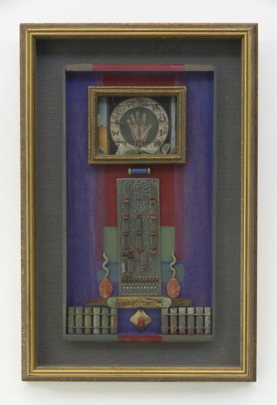 Betye Saar The Tantric Hand, 1993 Mixed media assemblage 20.62 x 13.62 x 1.5 in (52.4 x 34.6 x 3.8 cm)