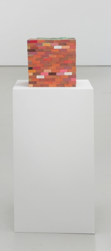 Aimee Goguen Blob Box, 2016 Wood, gouache, acrylic, dye, glue 24 x 24 x 24 in (61 x 61 x 61 cm)