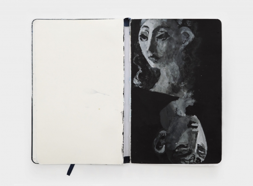 Lenz Geerk Wuthering Heights, 2017-2020 Acrylic on paper, sketchbook 5.2 x 8.2 in (13.3 x 20.8 cm)