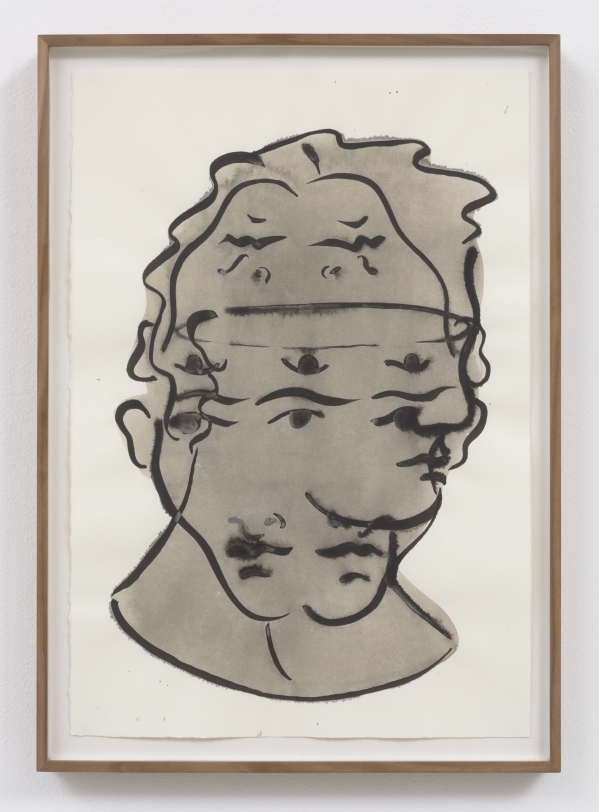 Michael Dopp Janus (4X), 2017 Ink on paper 19 x 13 in (48.3 x 33.0 cm); framed: 21 x 14.75 in (53.3 x 37.5 cm)