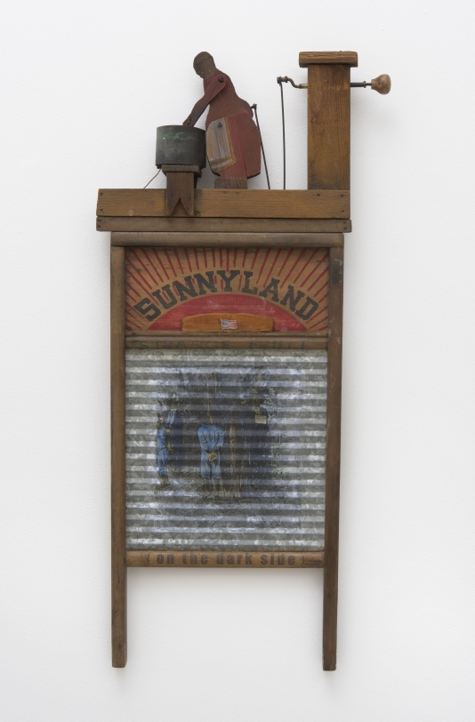 Betye Saar Sunnyland (On the Dark Side), 1998 Mixed media assemblage 33.5 x 16 x 2.5 in (85 x 40.5 x 6.5 cm) Collection of the Museum Het Domein / De Domijnen, Sittard The Netherlands, with the support of Mondriaan Fonds