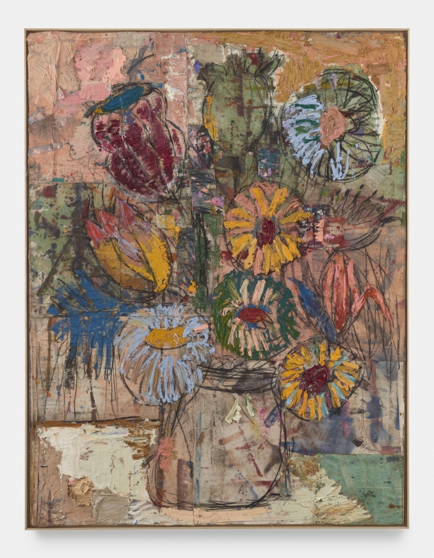 Daniel Crews-Chubb, Flowers (yellow, pink, green), 2020