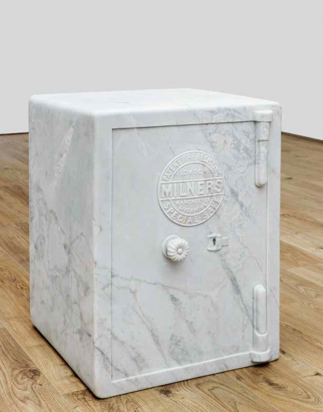 Zhao Zhao Safe #5, 2015 White marble 21.6 × 21.6 × 23.6 in (54.9 × 54.9 × 60 cm)