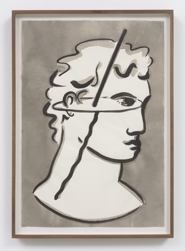 Michael Dopp Janus (Straw), 2017 Ink on paper 19 x 13 in (48.3 x 33.0 cm); framed: 21 x 14.75 in (53.3 x 37.5 cm)