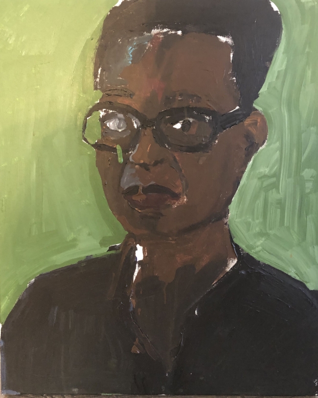 Henry Taylor Portrait of Dee Kerrison, 2019 Acrylic on canvas 24 x 20 in (61.0 x 50.8 cm)
