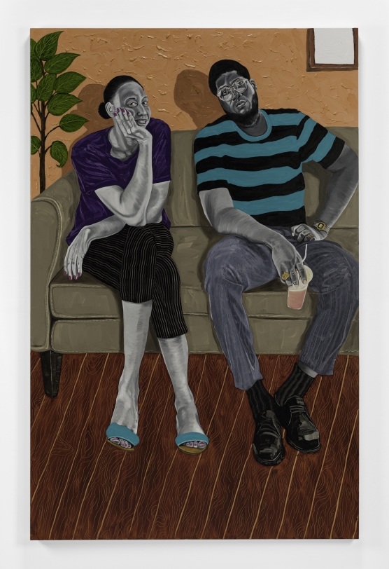 Otis Kwame Kye Quaicoe Daniel Quist and Friend, 2020 Oil on canvas 84 x 54 in (213.4 x 137.2 cm)