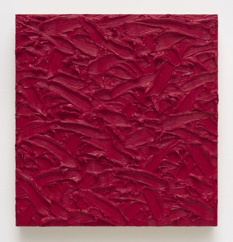 James Hayward Abstract #202 (Cadmium Red Medium), 2013 Oil on canvas on panel 20 x 19 in (50.8 x 48.3 cm)
