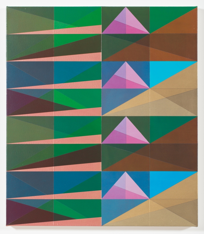 Jeffrey Gibson Dawn, 2017 Acrylic and graphite on canvas 31 x 27 in (78.7 x 68.6 cm)